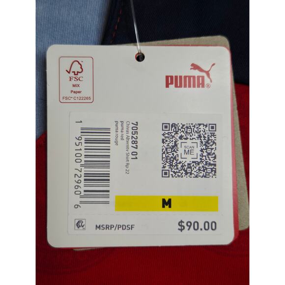 NWT Puma Guadalajara Chivas Alternative‎ Red Soccer Jersey Men's Size Medium - Picture 7 of 7